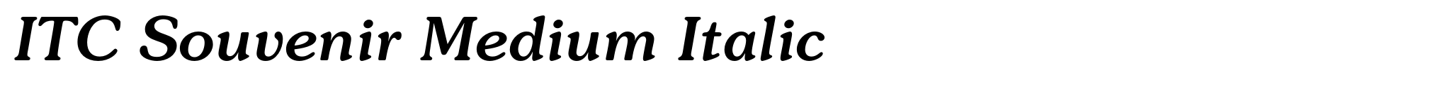 ITC Souvenir Medium Italic image